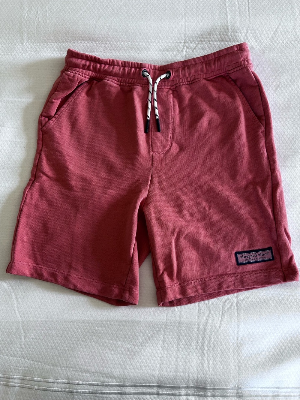 Vineyard Vines Kids' Jetty Knit Shorts, Boys M Pink/ Faded Red